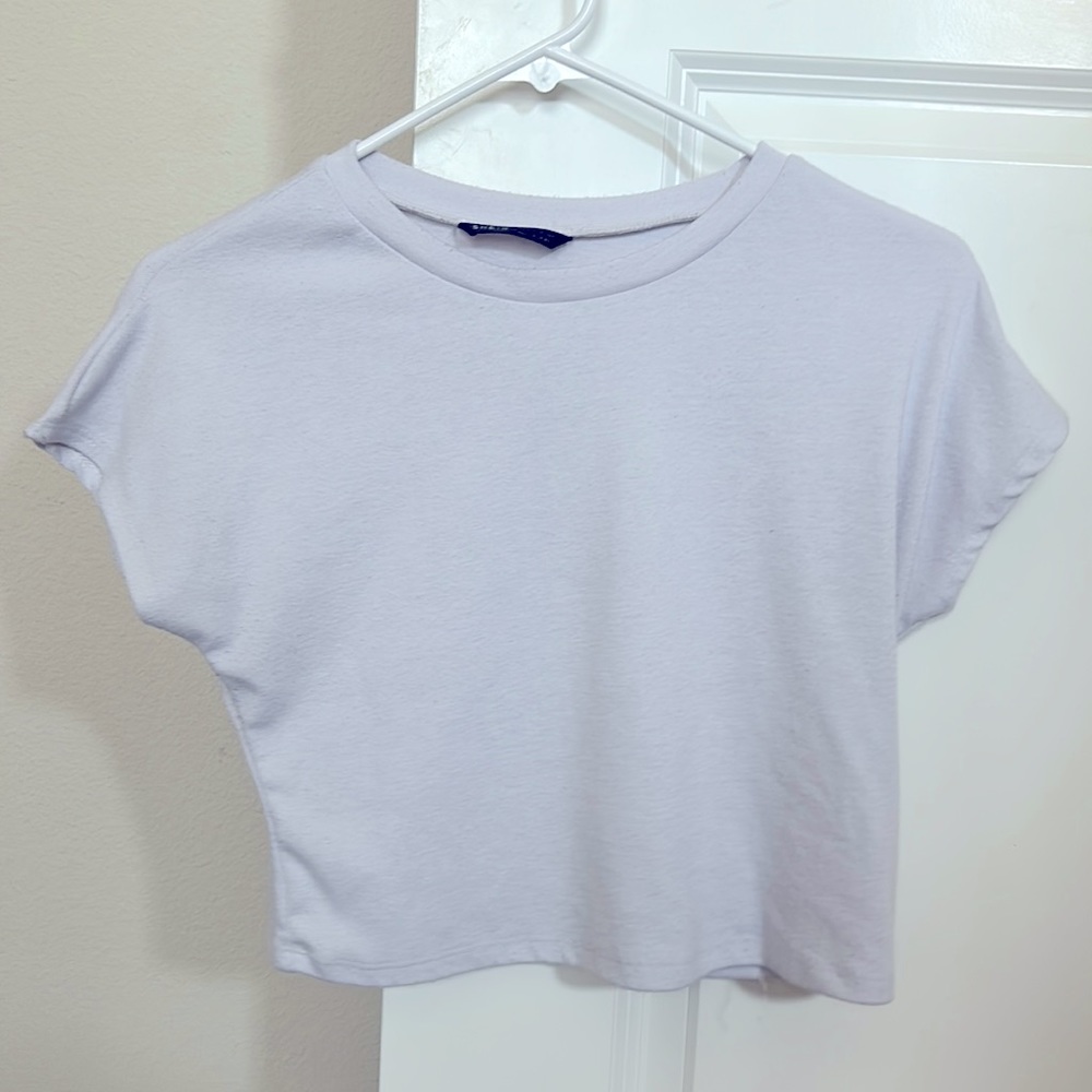 white crop top